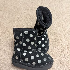 UGG Black and Silver Ankle Boots Weather-Resistant